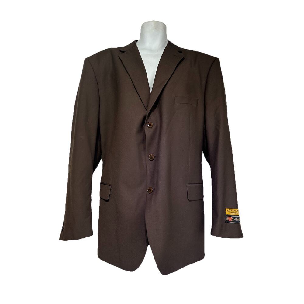 Alberto Nardoni collection rome italy brown 100% Wool blazer Super 150’s